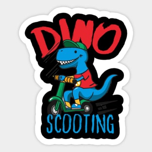 Funny E-Scooter, Dino Driving Scooter Sticker